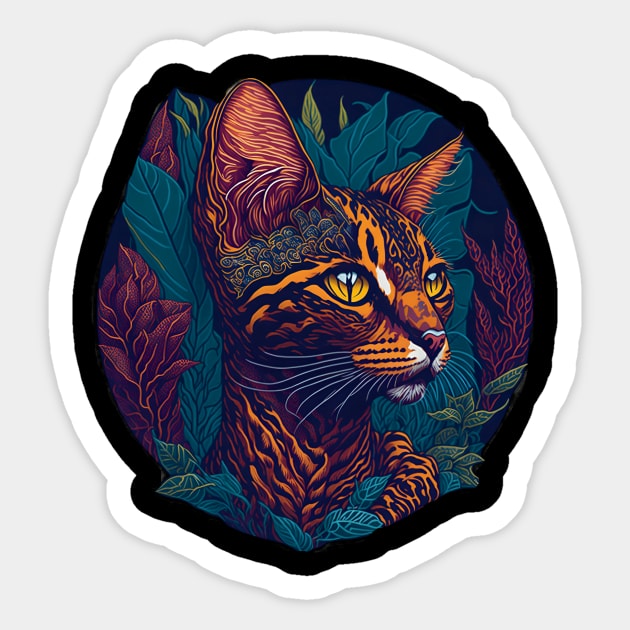 Cat Breed - Ocicat Cat Sticker by ImaginativeInkPOD